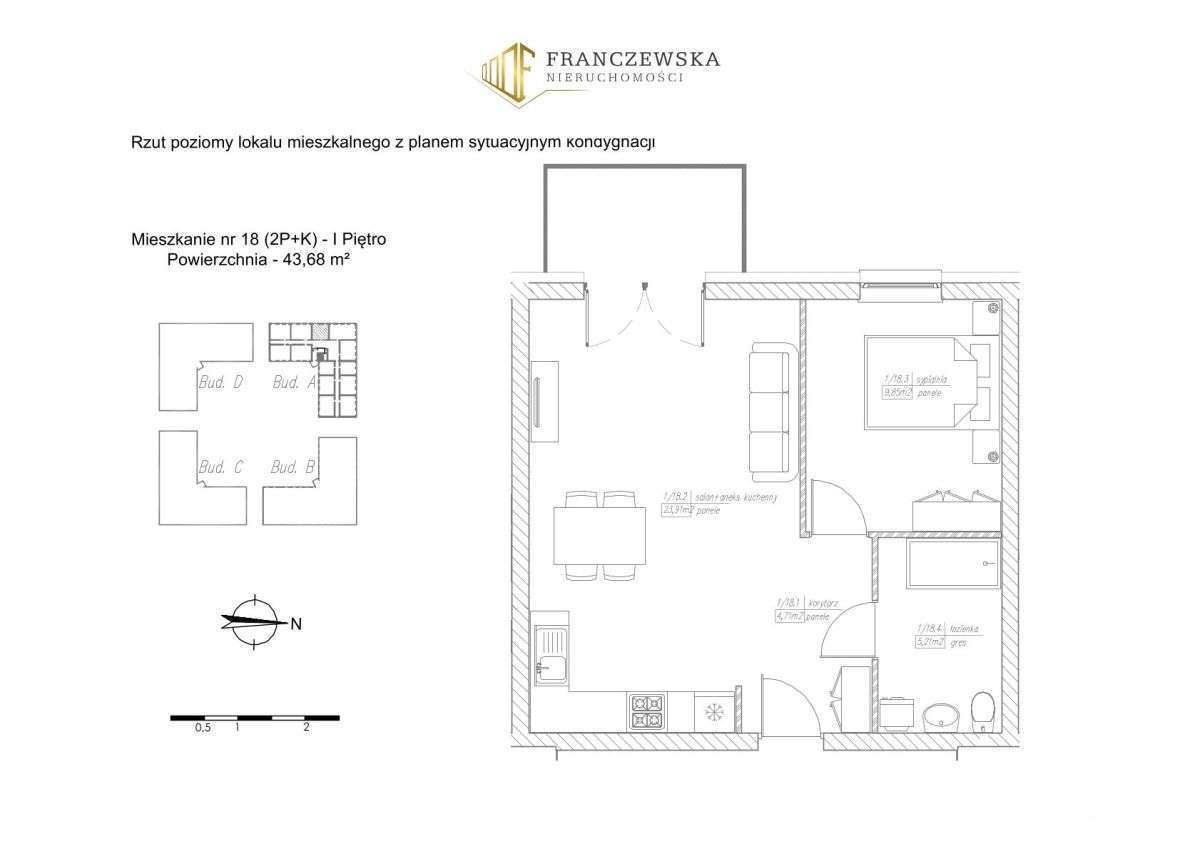 Mieszkanie 2 pokojowe deweloperskie - Vista 2