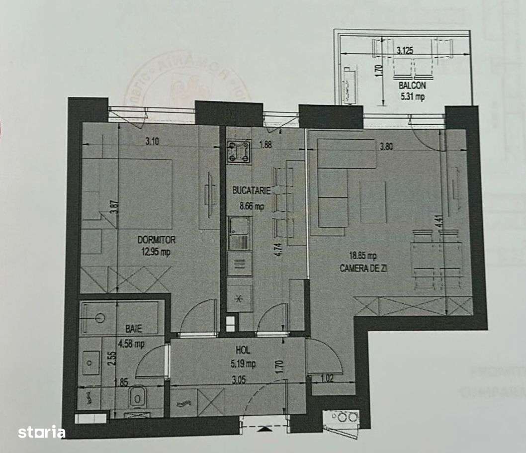 vanzare 2 camere, parcare inclusa, tva inclus Nusco-0