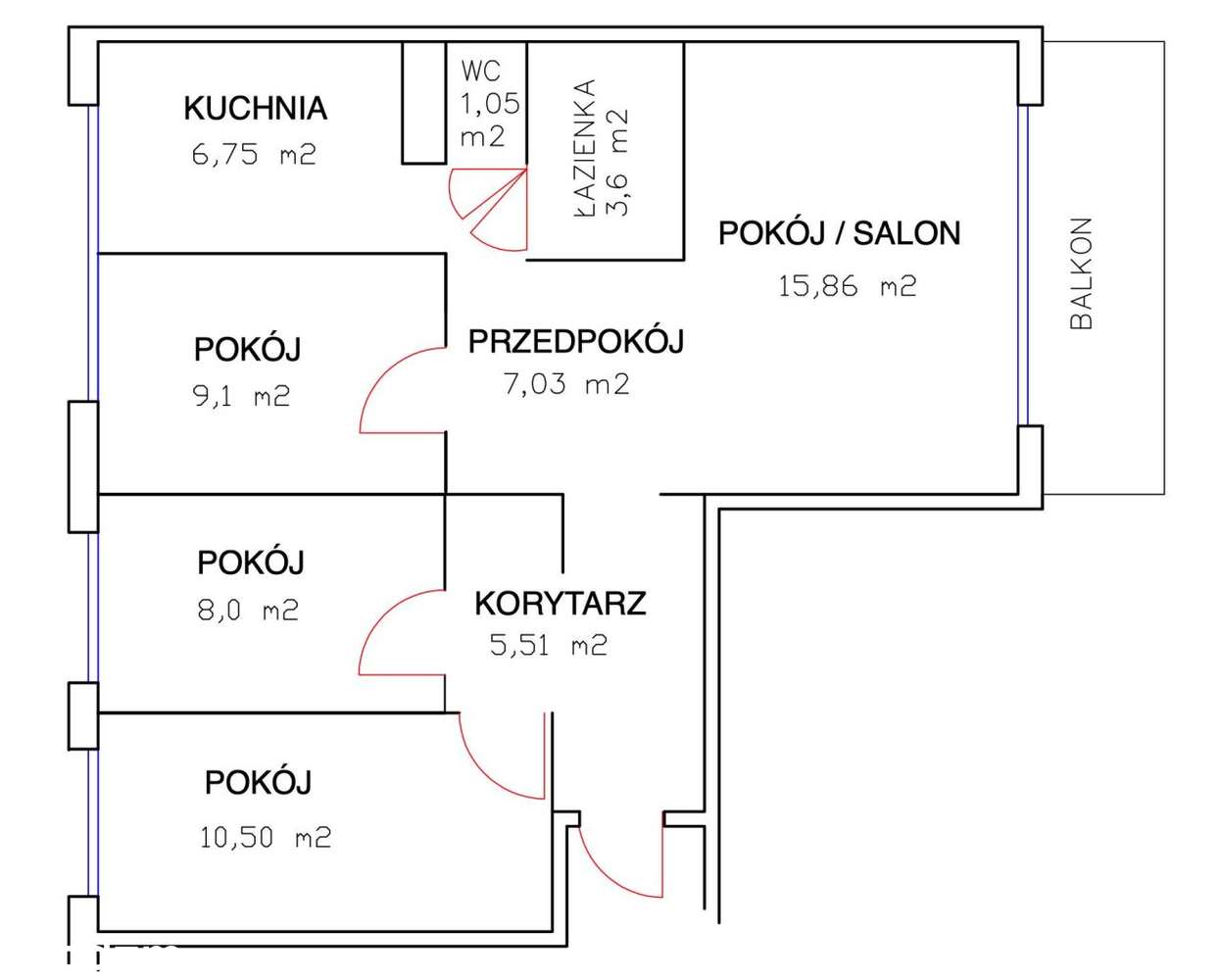 Atrakcyjne, Przestronne 4 Pokoje.-1