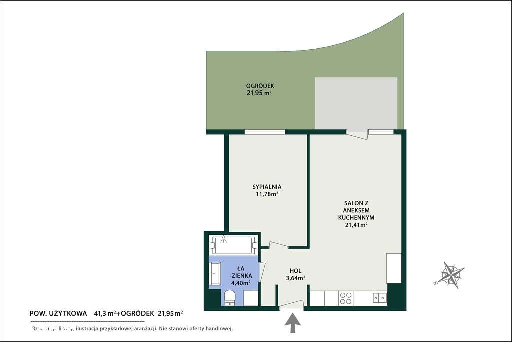 2 Pokoje z Ogródkiem w Sercu Pruszkowa-5