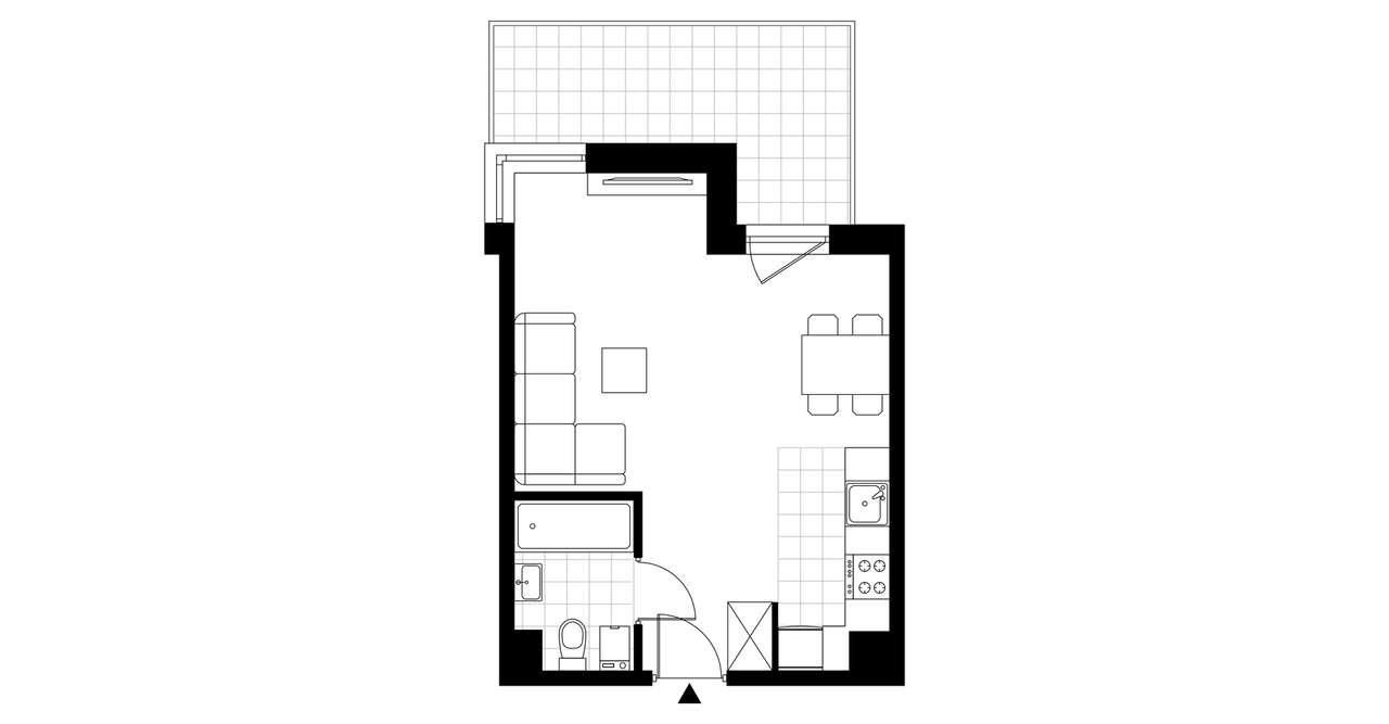 1-pokojowe mieszkanie 35m2 + balkon Bez Prowizji - Pełny obrazek: 3/8
