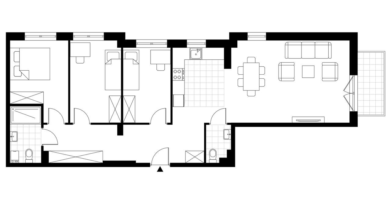 Ogrody centrum 2 | mieszkanie 4-pok. | B1.10 - Pełny obrazek: 4/9