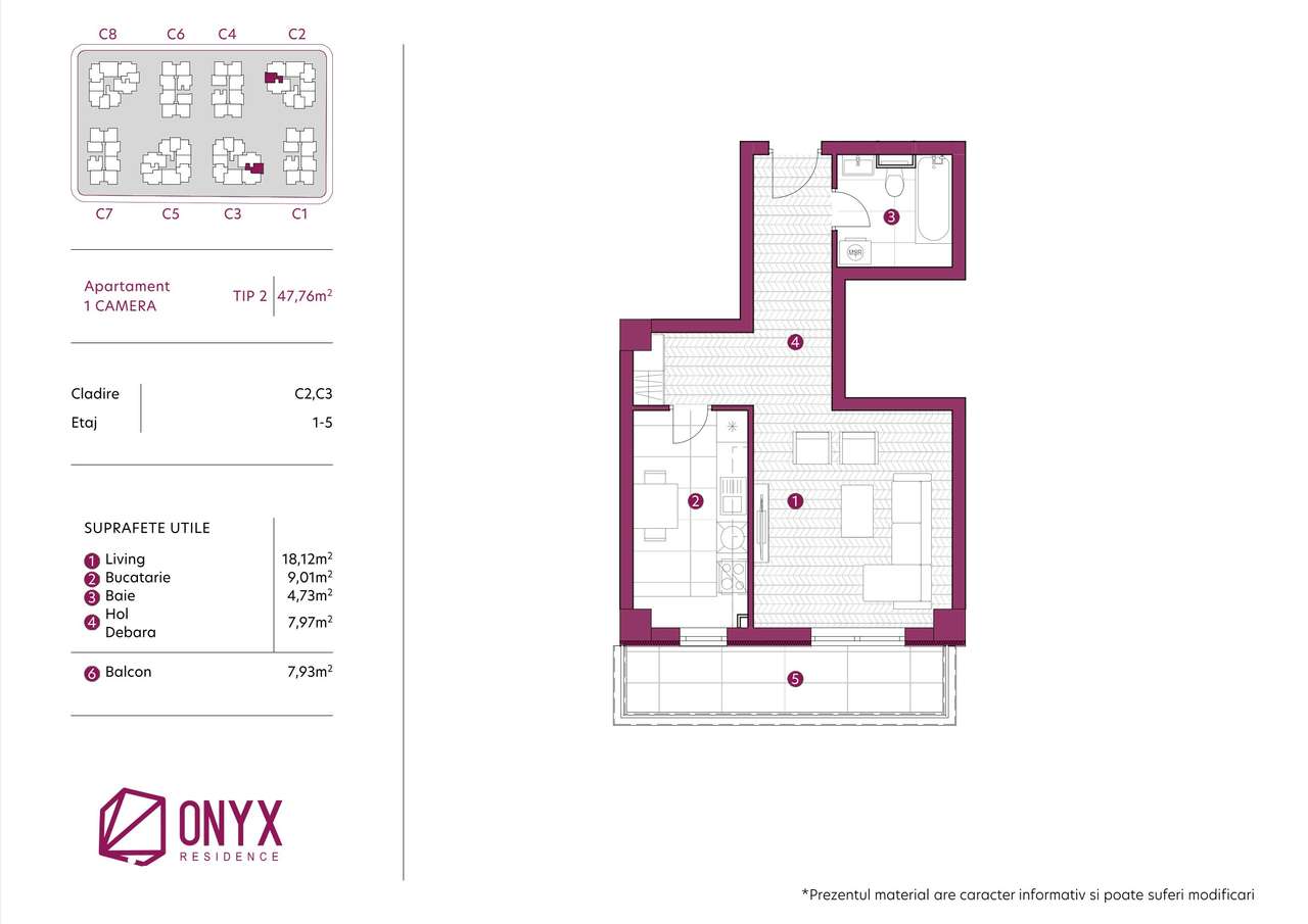 Dezvoltator, Onyx Residence - ap. 1 camera, TAXE NOTARIALE CADOU - Imagine principală: 2/19