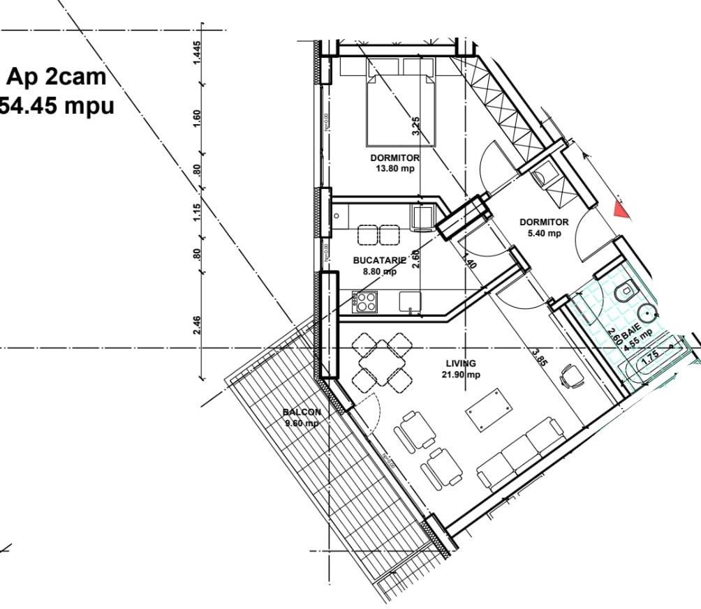 Apartament 2 camere - faza proiect - Metro Berceni