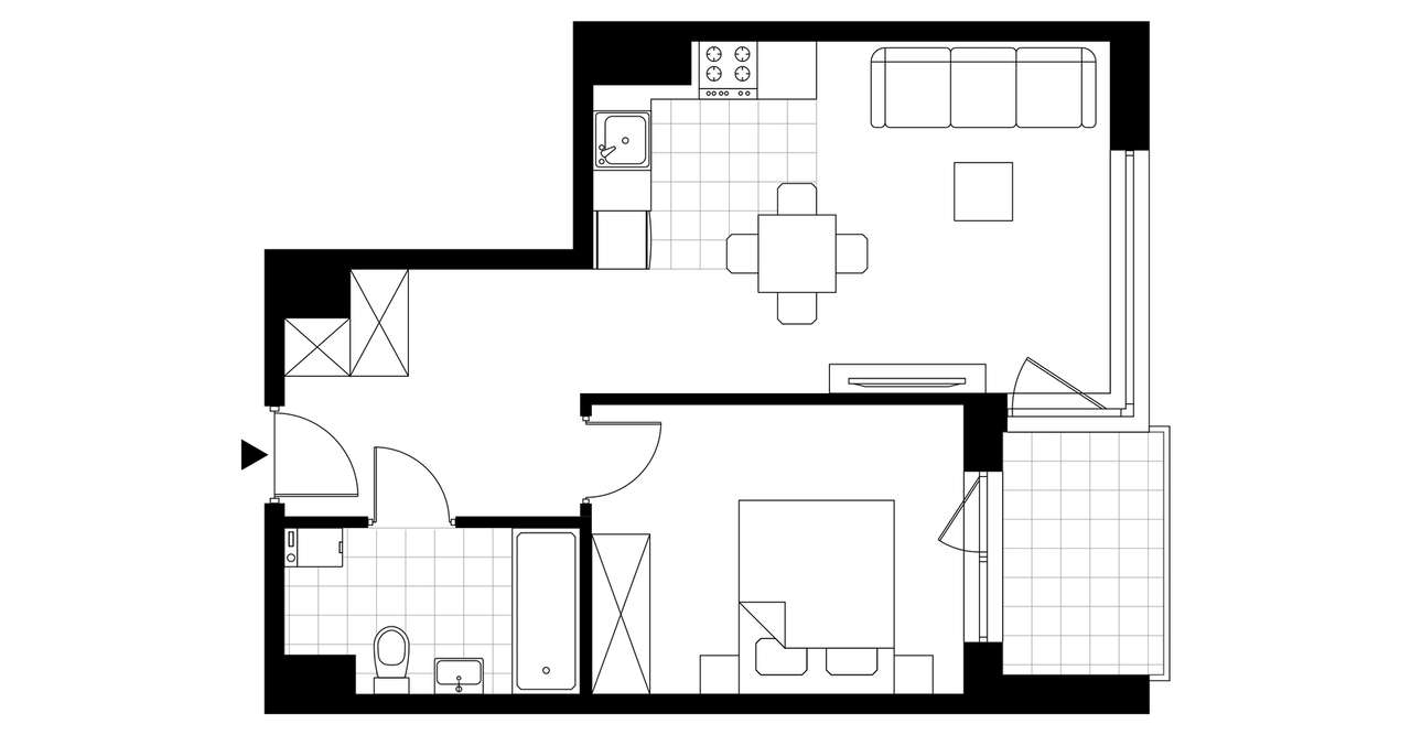 2-pokojowe mieszkanie 38m2 + balkon Bez Prowizji - Pełny obrazek: 3/8