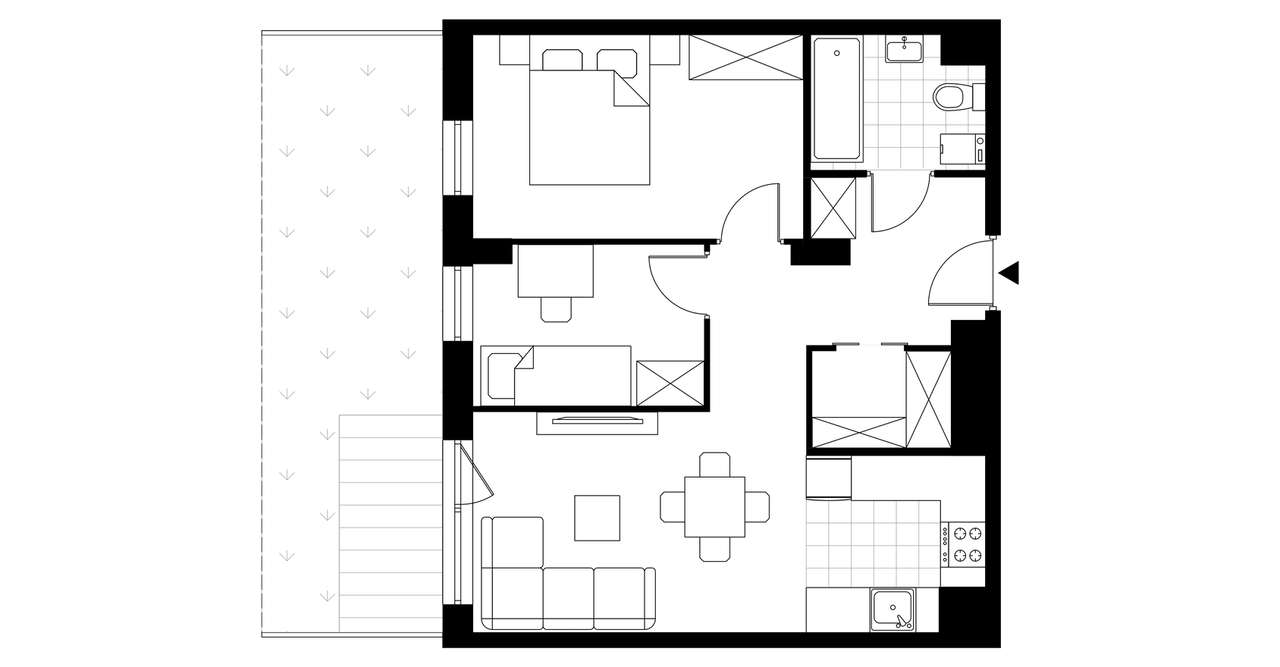 3-pokojowe mieszkanie 51m2 + ogródek Bez Prowizji - Pełny obrazek: 3/8