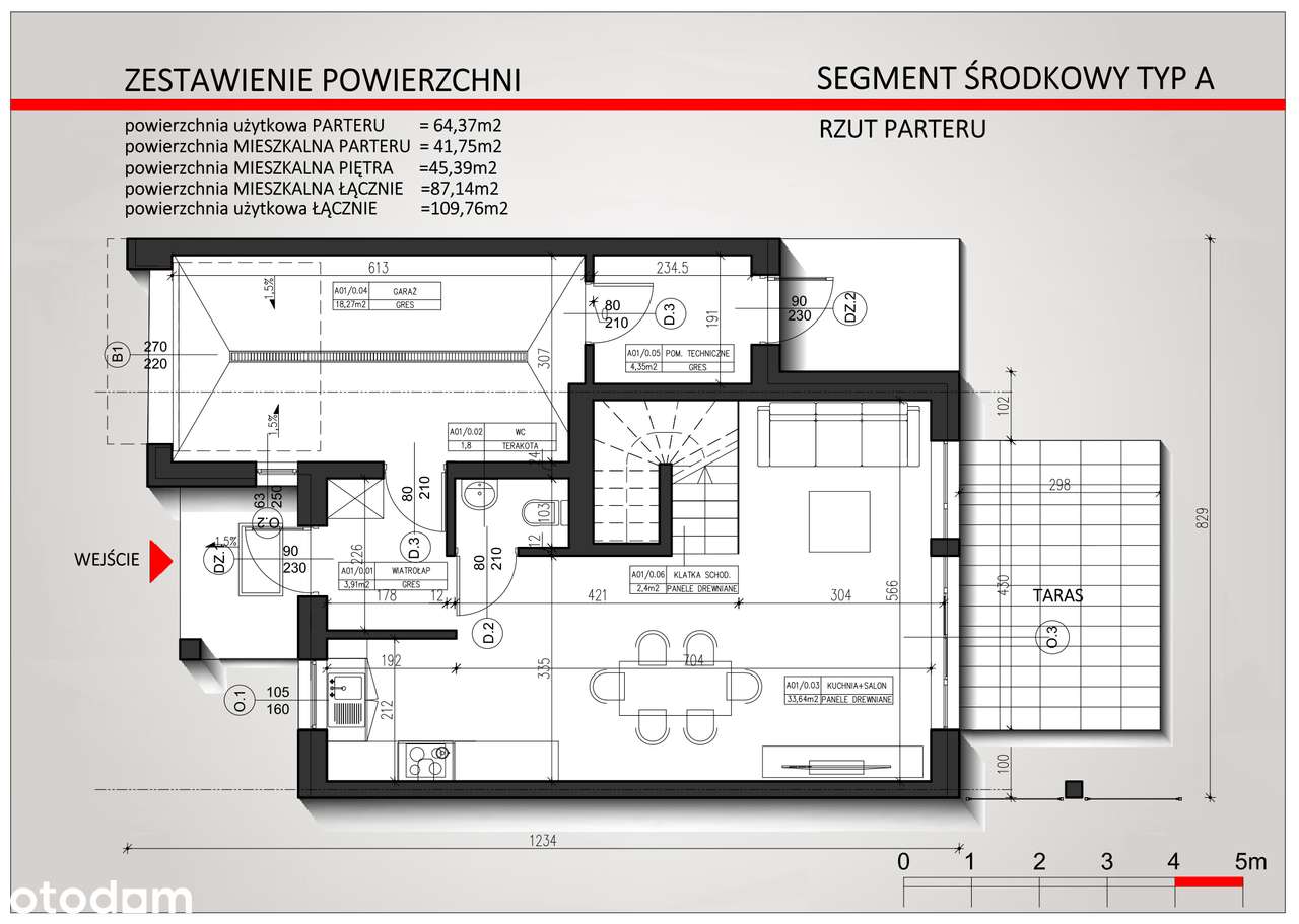 Gotowe domy w zabudowie szeregowej 110m2, 4 pokoje,Garaż, pompa ciepła-15