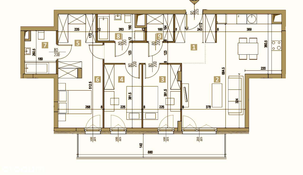 4 pokoje 83,95 m² + balkon 12,32 m² | Ursynów | 0% PCC/0% prow. - Pełny obrazek: 5/5
