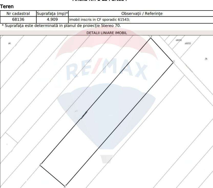 TEREN INTRAVILAN BRADESTI ,4909 MP, DESCHIDERE 31 M ,ZONA VATRA ROMANA - Imagine principală: 3/3