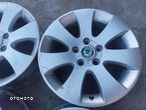 SKODA SUPERB II FELGI ALUMINIOWE R16 7J ET45 5X112 ORYGINAŁ PROSTE! - 4