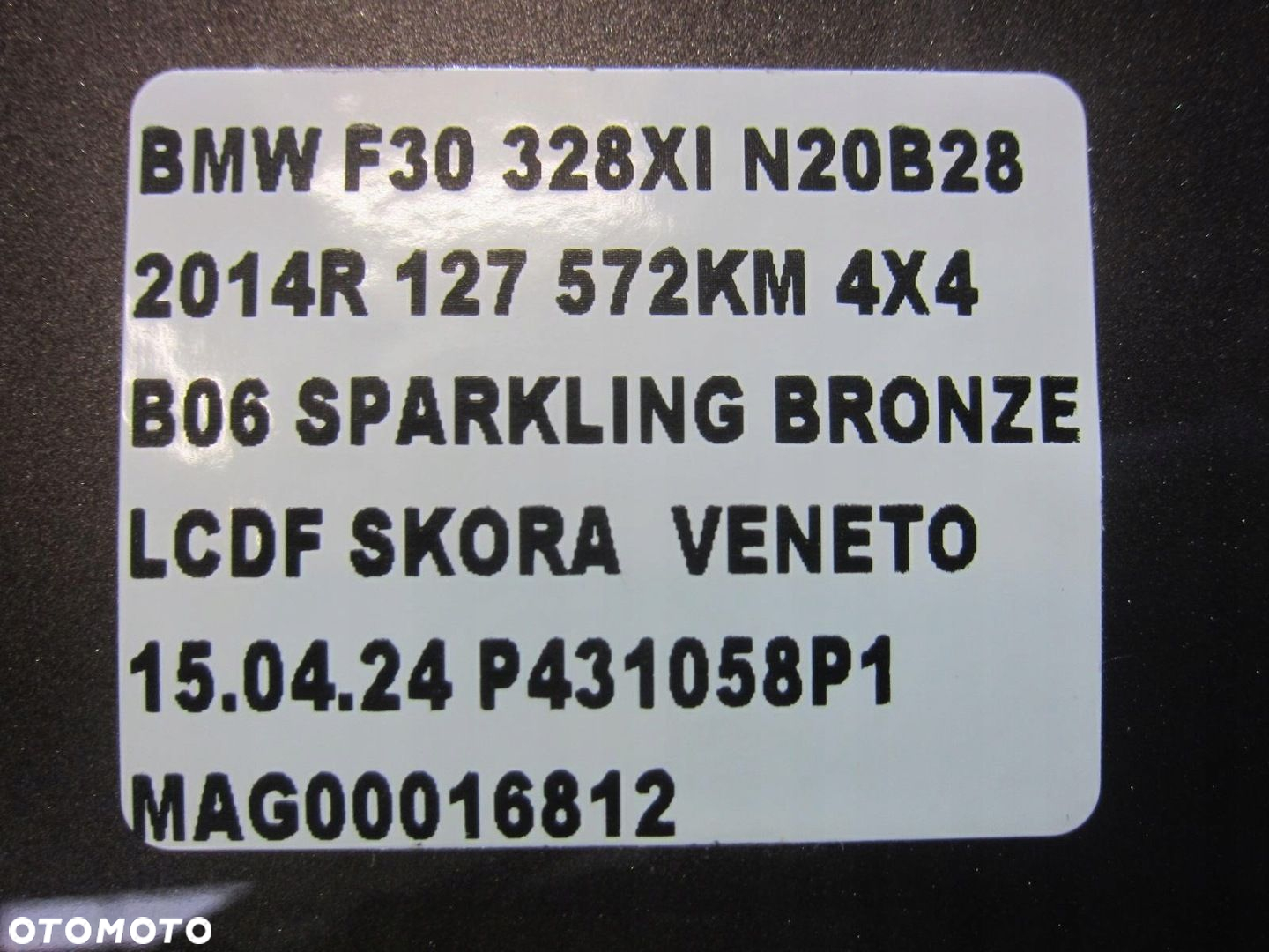 BMW 3 F30 F31 DRZWI LEWE PRZEDNIE LEWY PRZÓD B06 SPARKLING BRONZE BRĄZOWE - 10