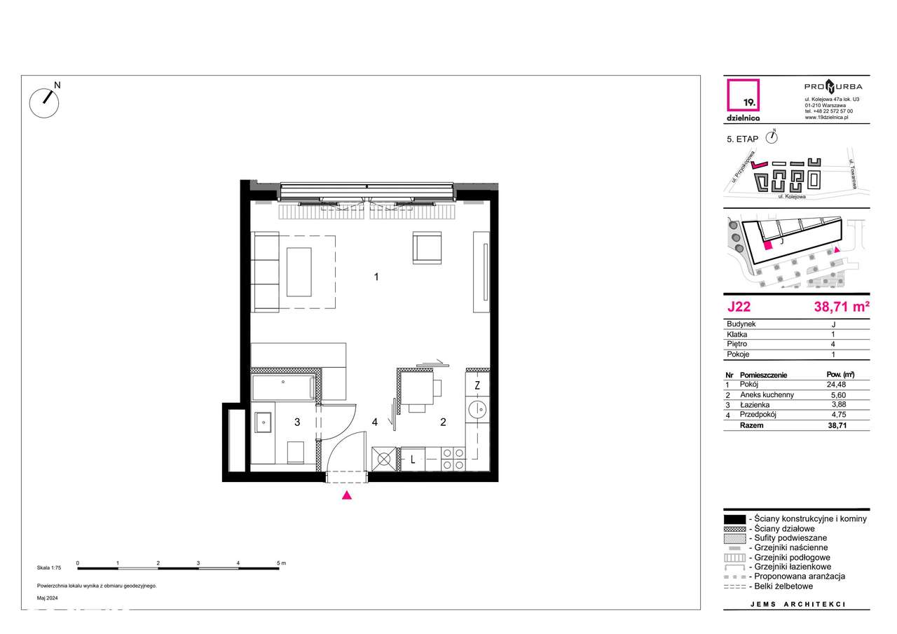 1-pokojowe mieszkanie 38m2 Bezpośrednio - Pełny obrazek: 2/8