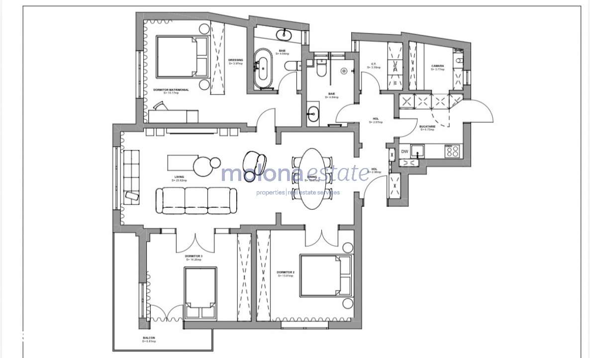 4 camere, 112 mp utili , Ultracentral Bd. Carol,  Lift,  Design interi-0