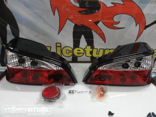 Faróis / farolins traseiros lexus Peugeot 106 1996-2005 vermelho-Cristal C/Garantia 2 anos - 1