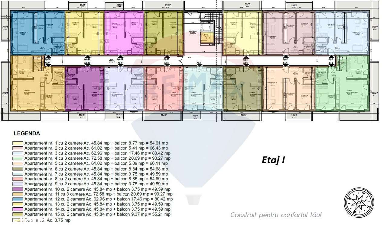 Comision 0% Apartament cu 2 Camere De Vanzare Pret Dezvoltator - Imagine principală: 5/6