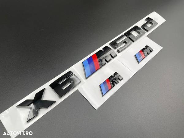 Set Embleme BMW X6 M50d Negru - 1