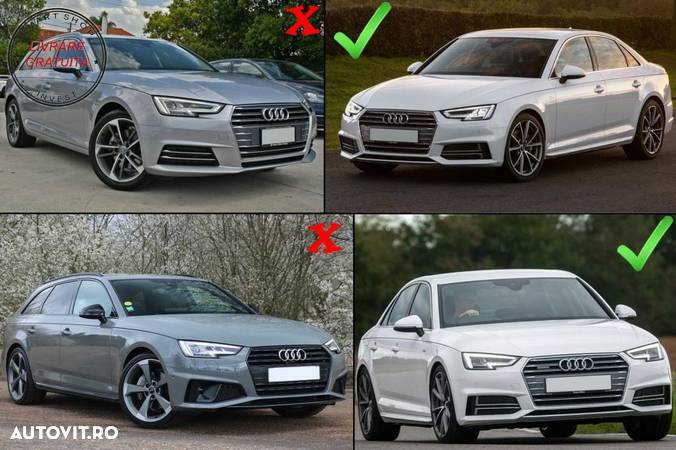 Grile Laterale Audi A4 B9 Sedan Avant (2016-2018) S-Line Silver Edition- livrare gratuita - 12