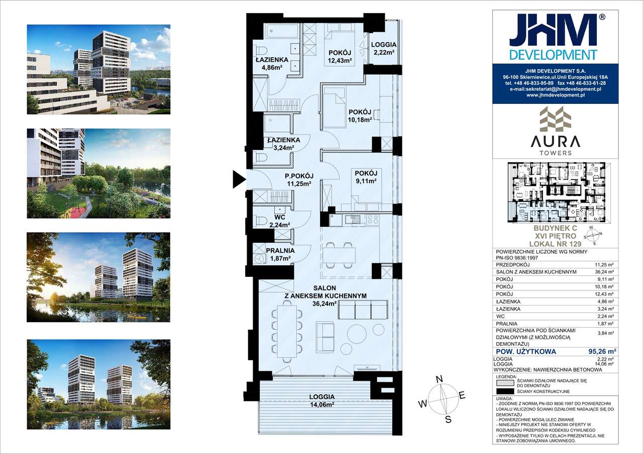 Aura Towers | mieszkanie 4-pok. | C_16.129 - Pełny obrazek: 2/9