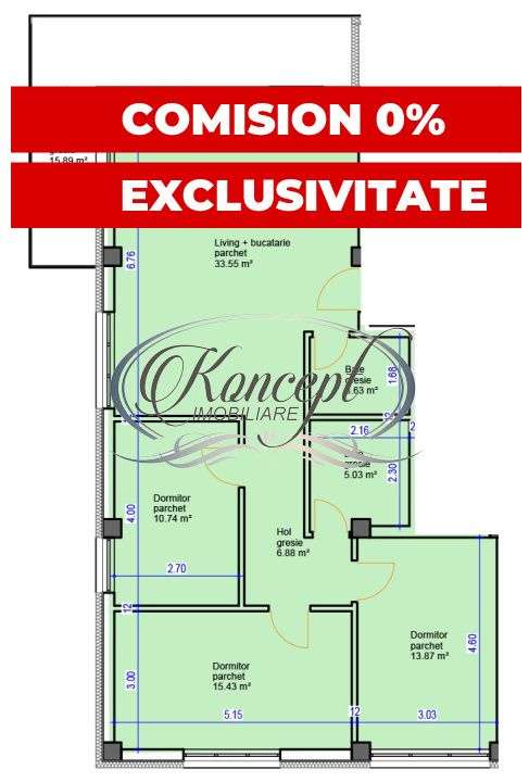 Penthouse pe str. Sub Cetate, TVA si finisaje incluse in pret - Imagine principală: 3/8