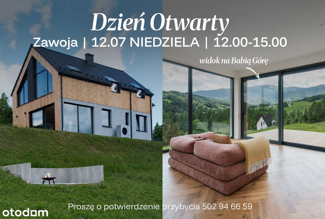 Nowoczesny dom ze spektakularnym widokiem na Babią Górę