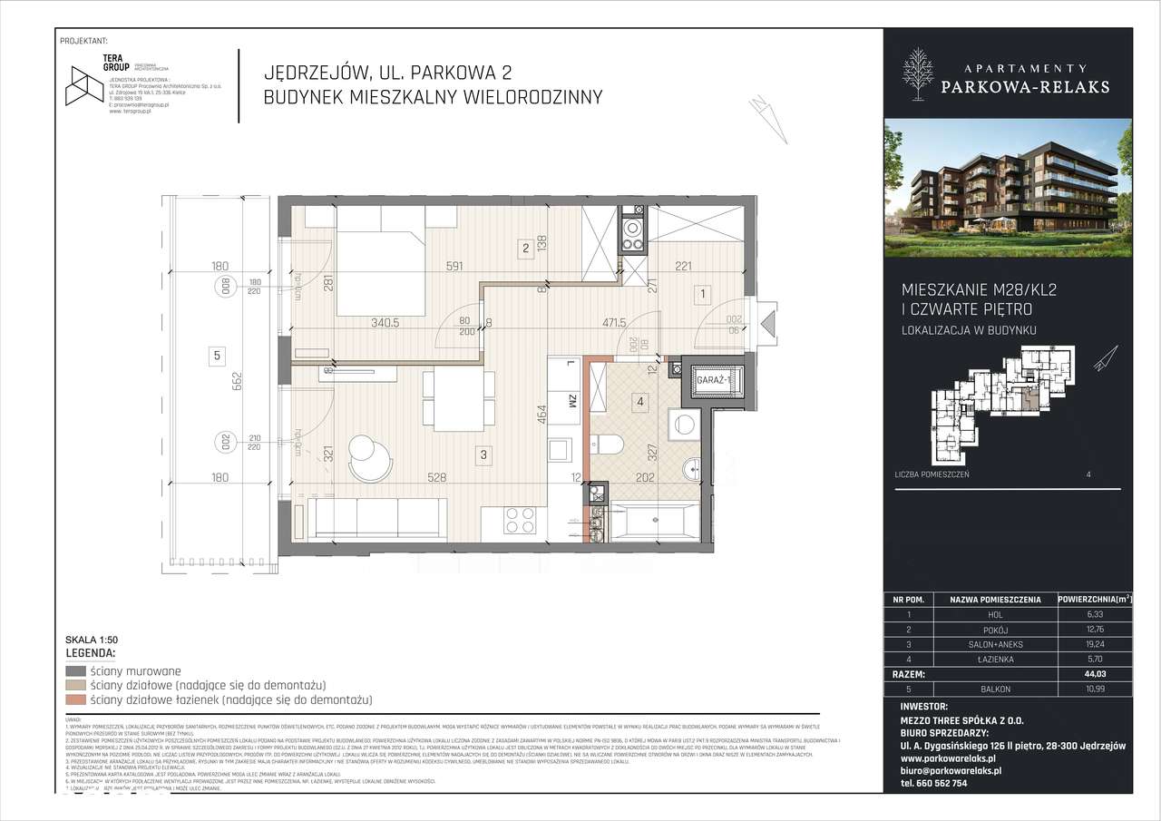 Parkowa-Relaks | mieszkanie 2-pok. | M28_KL2_05 - Pełny obrazek: 2/7
