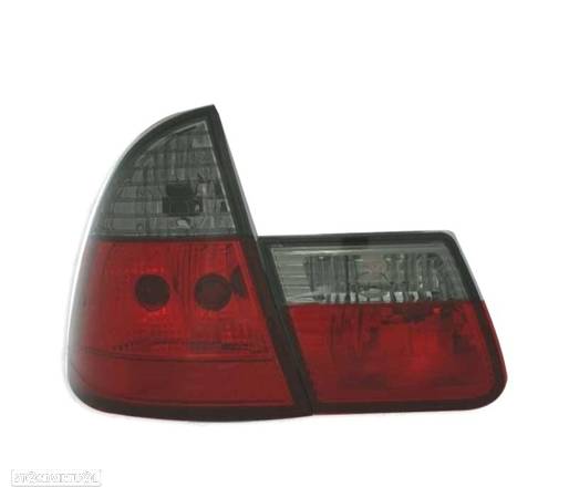 FAROLINS TRASEIROS PARA BMW E46 TOURING 98-05 VERMELHO ESCURECIDO - 2