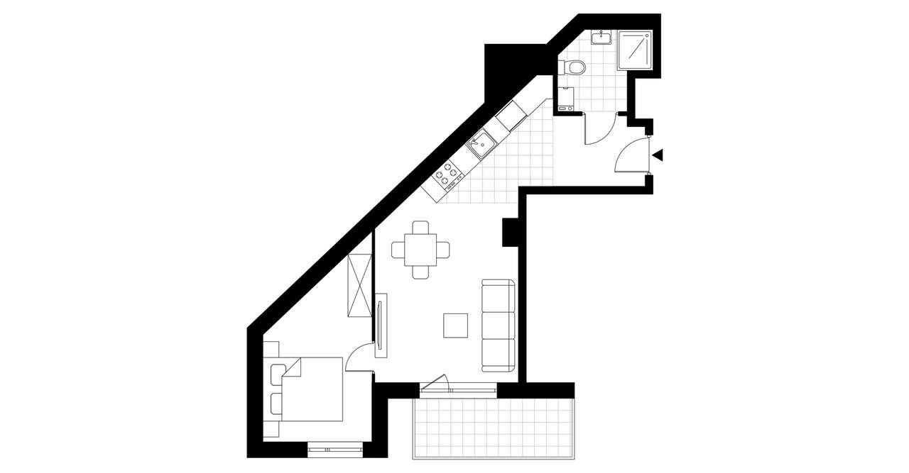 2-pokojowe mieszkanie 41m2 + balkon Bez Prowizji - Pełny obrazek: 3/8
