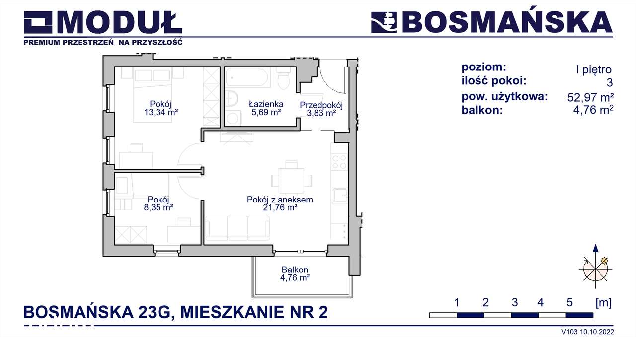 Przystań Bosmańska 3 pokojowe G3 - Pełny obrazek: 2/7