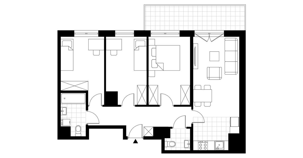 4-pokojowe mieszkanie 67m2 + loggia Bez Prowizji - Pełny obrazek: 3/8