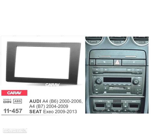 MOLDURA ADAPTADOR PRETO PARA RADIO 2-DIN PARA AUDI A4 Y SEAT EXEO - 4