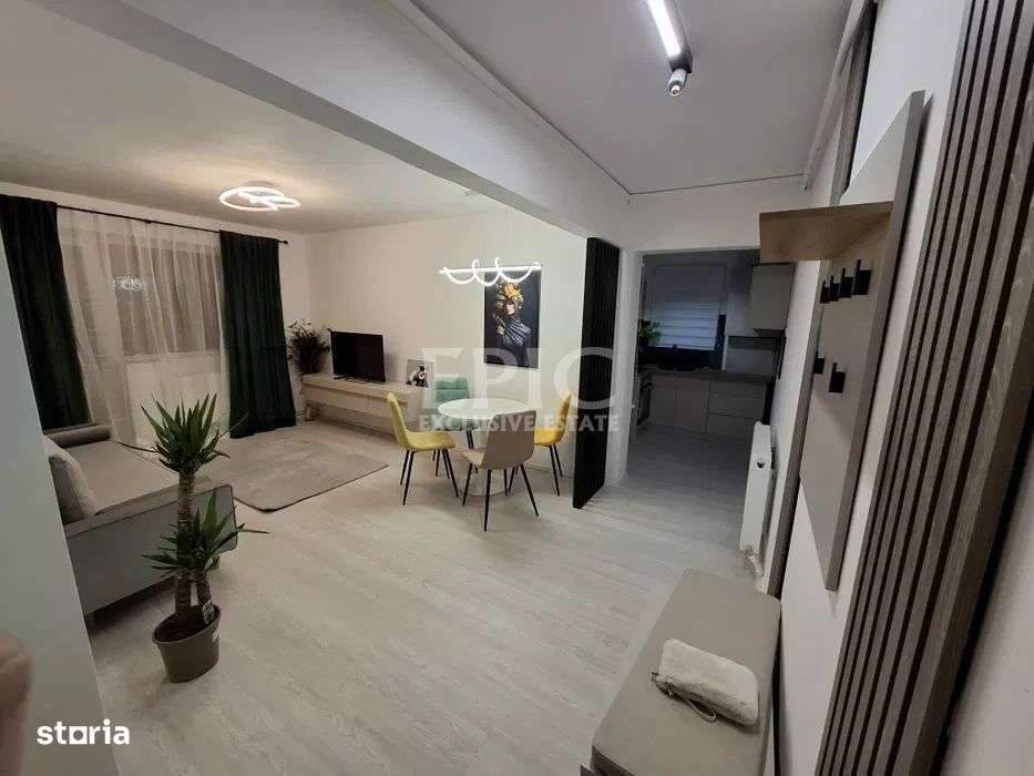 3 camere/Renovat/ Mobilat-Utilat Modern / Etajul 4/ Zona Dâmbu - Imagine principală: 1/8