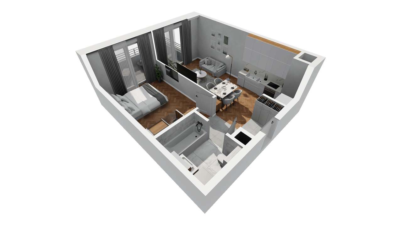 2-pokojowe mieszkanie 41,81 m² | Banacha 12 | Nr 10 - Ansicht 4