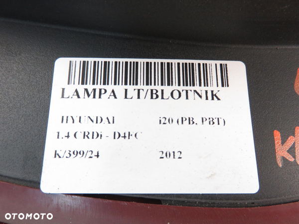 LAMPA LEWA TYLNA HYUNDAI i20 (PB, PBT) 924014P000 - 2