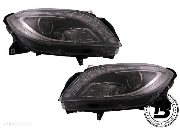 Faruri LED compatibile cu Mercedes ML W166 Black Design - 11