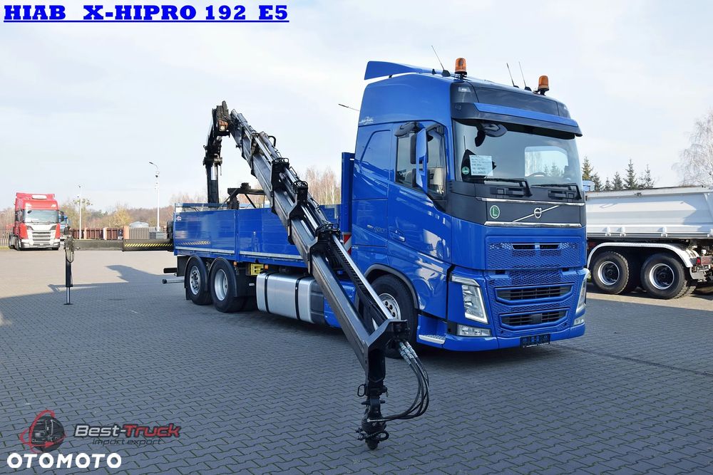 volvo fh460 / 6x2 / hiab 192 e5 / pilot / 16 m  / oŚ skrĘtna + pod /  skrzynia 6,7 m