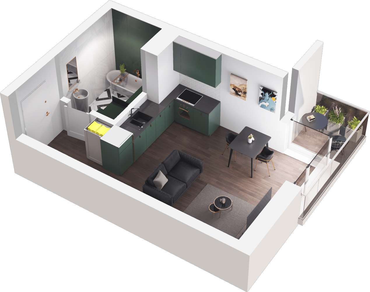 Zagajnikowa | nowe gotowe mieszkania przy parku | kawalerka | - Pełny obrazek: 2/9