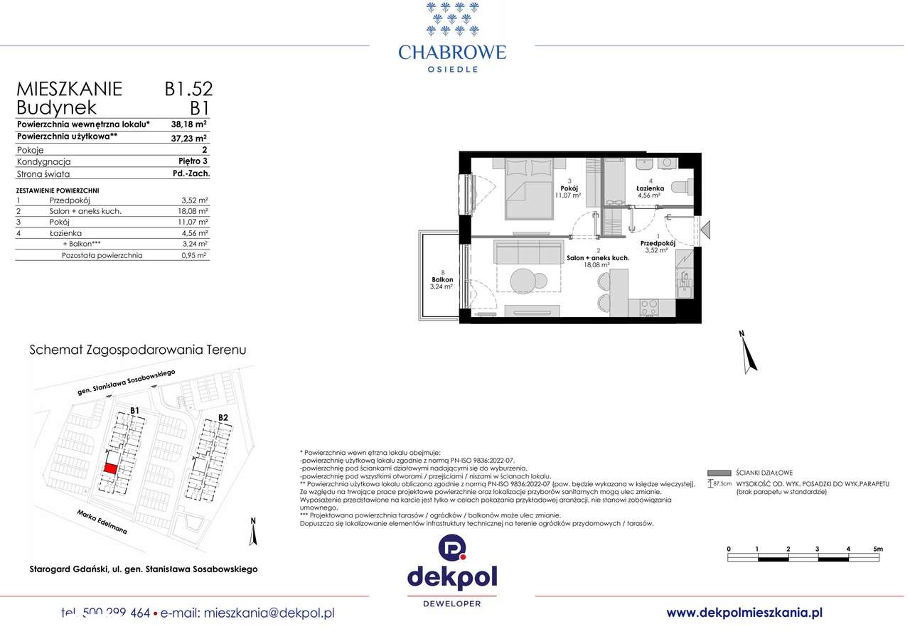 2-pokojowe mieszkanie 37m2 + balkon Bezpośrednio - Pełny obrazek: 2/7