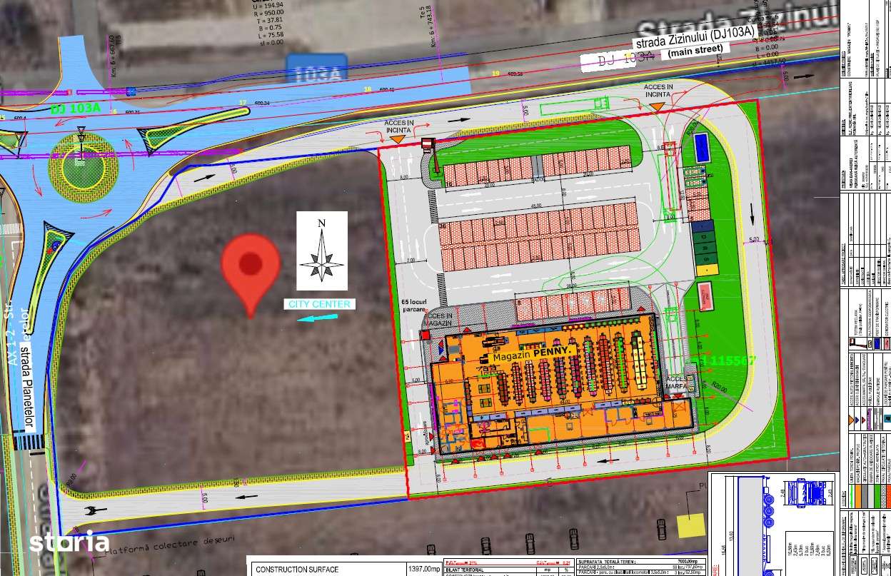 Oportunitate - teren cu proiect Magazin Penny - Certificat de Urbanism - Imagine principală: 1/5