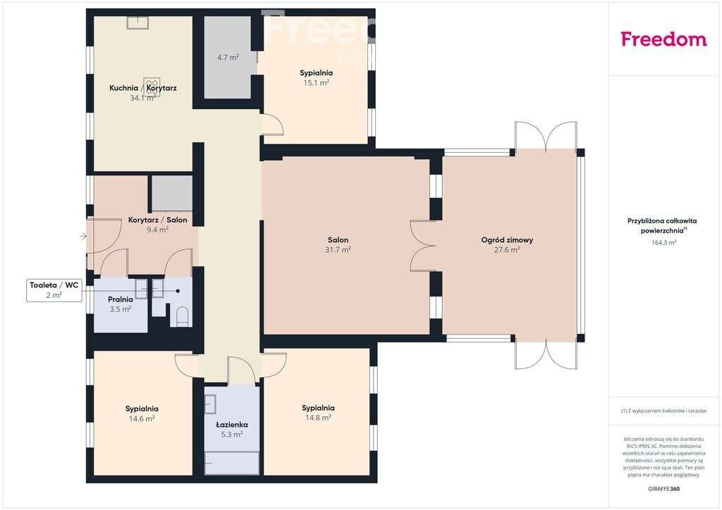 Parterowy dom z przeszklonym ogrodem w Kątach - Pełny obrazek: 5/20