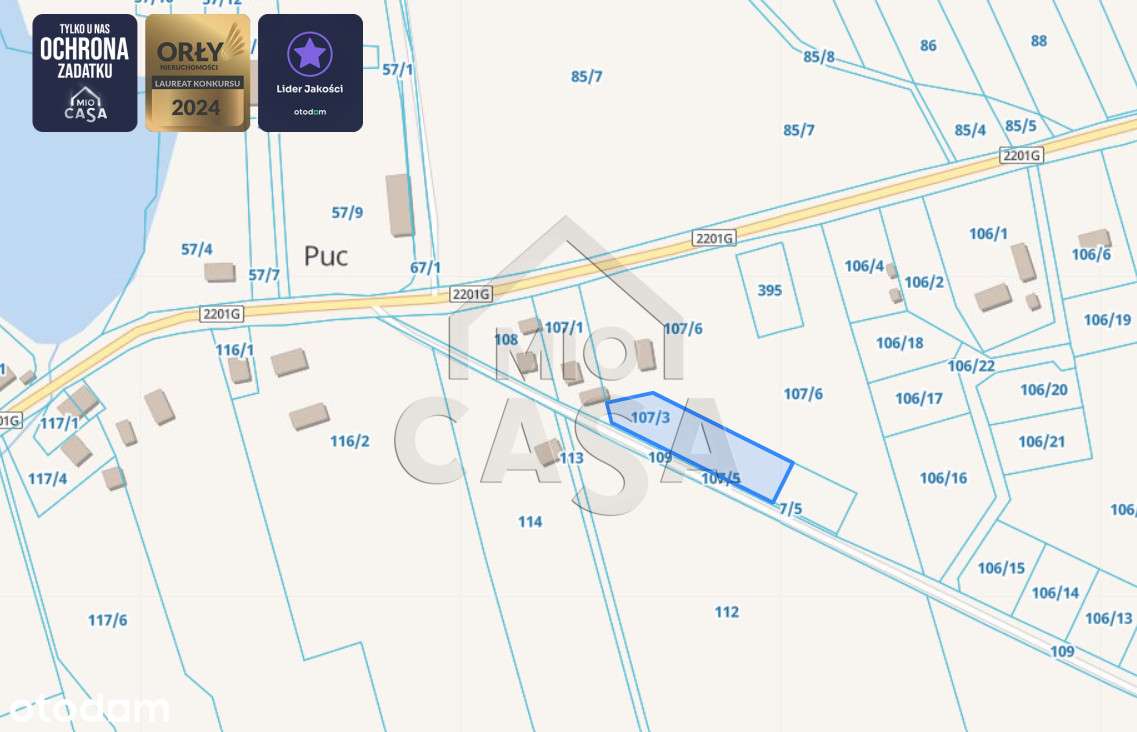 Działka położona 250m od Jeziora Puc - Kaszuby - Pełny obrazek: 5/10