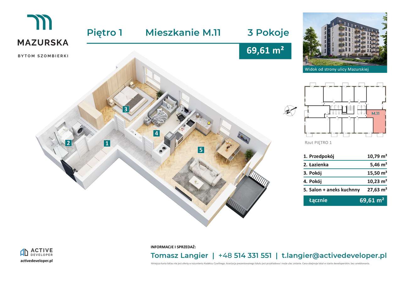 3-pokojowe mieszkanie, piętra 1-6 | Nowa inwestycja - Vista 2