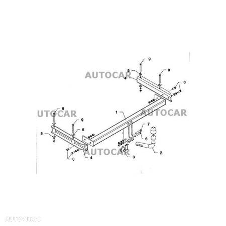 Carlig de remorcare pentru  Audi Q5 - SUV - sistem detasabil vertical cu cheie - din 2008/- - 3