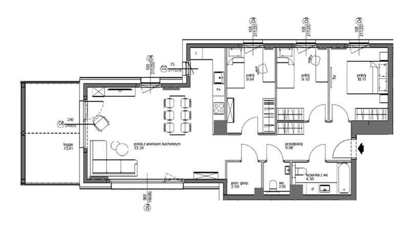 Przestronne 4-pokojowe mieszkanie 81,37 m2 – Prusz-5