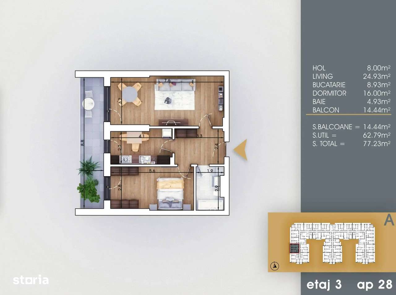 Comision 0 | Metrou | 2 Camere | Dezvoltator | Decomandat - Imagine principală: 3/7
