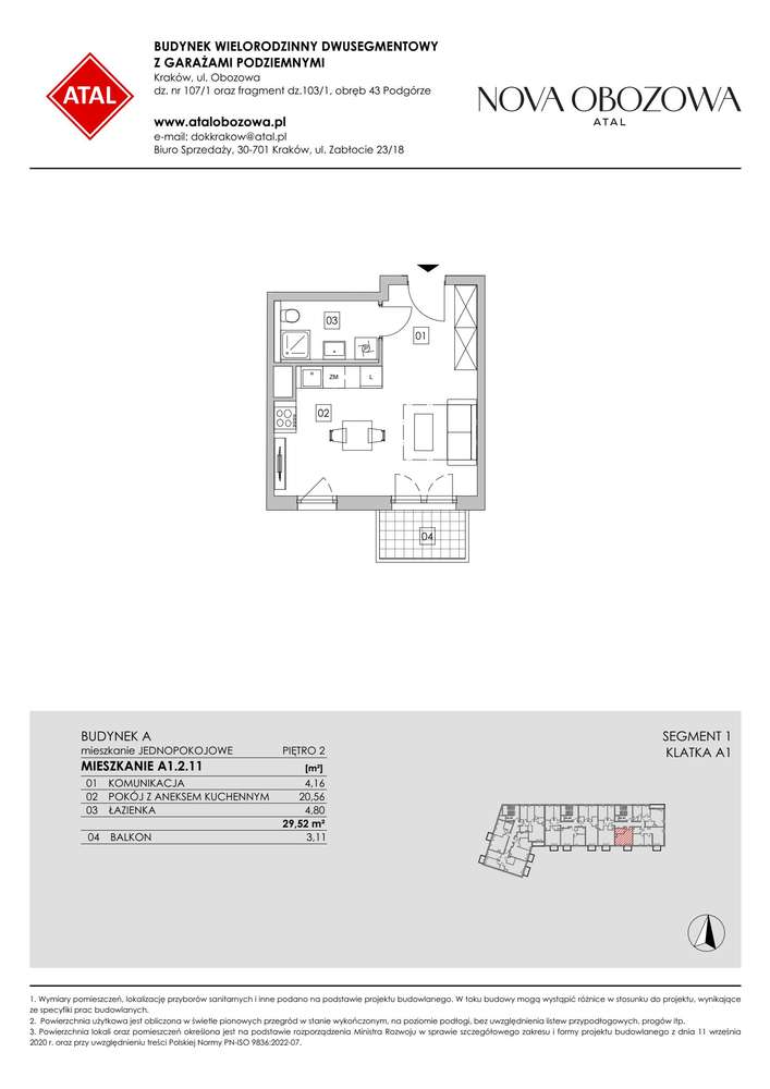 1-pokojowe mieszkanie 29m2 + balkon Bezpośrednio - Pełny obrazek: 2/9