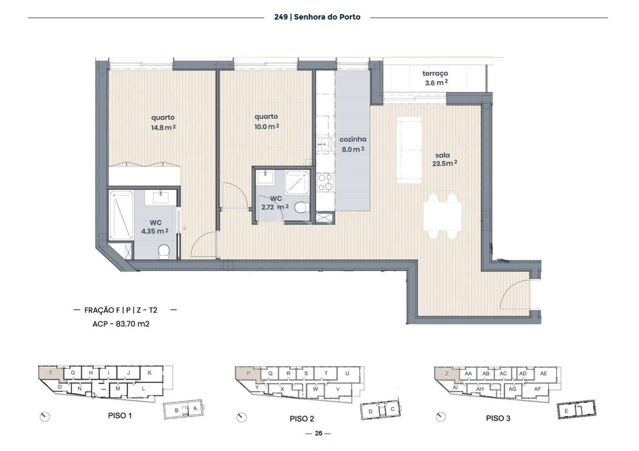 Apartamento T2 com Varanda e Garagem em Ramalde/Porto - Grande imagem: 5/9
