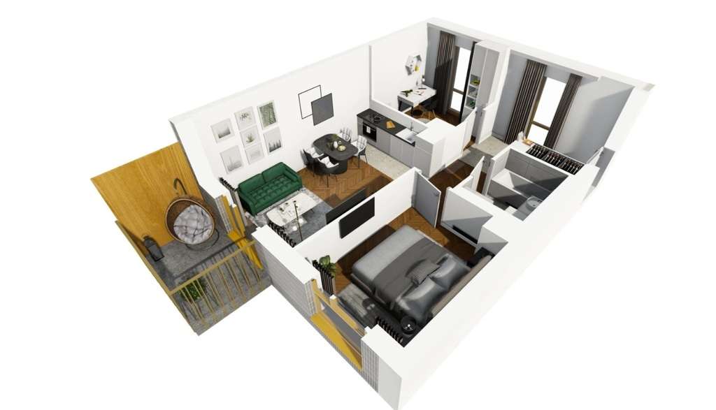  Kompaktowe 3 pokojowe z balkonem na Bemowie - Pełny obrazek: 4/9