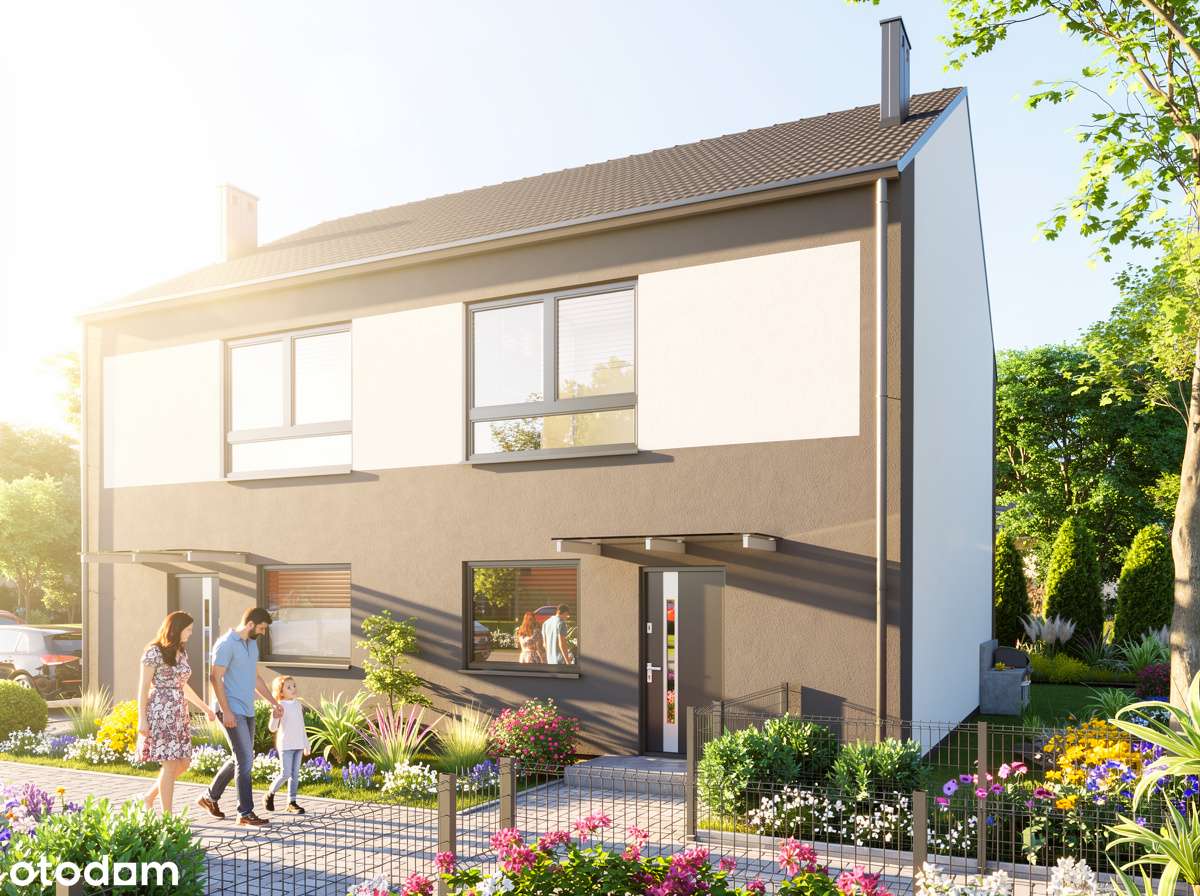 Nowe domy 82,99 m² | Ogród 110–145 m² | 2 miejsca | Pompa ciepła - E1
