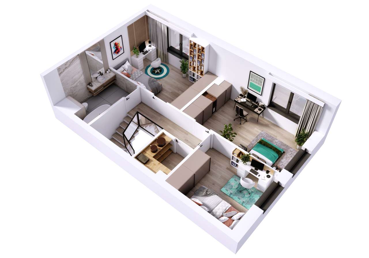 Segment przy ul. Matejki +2 miejsca parkingowe - Pełny obrazek: 5/5