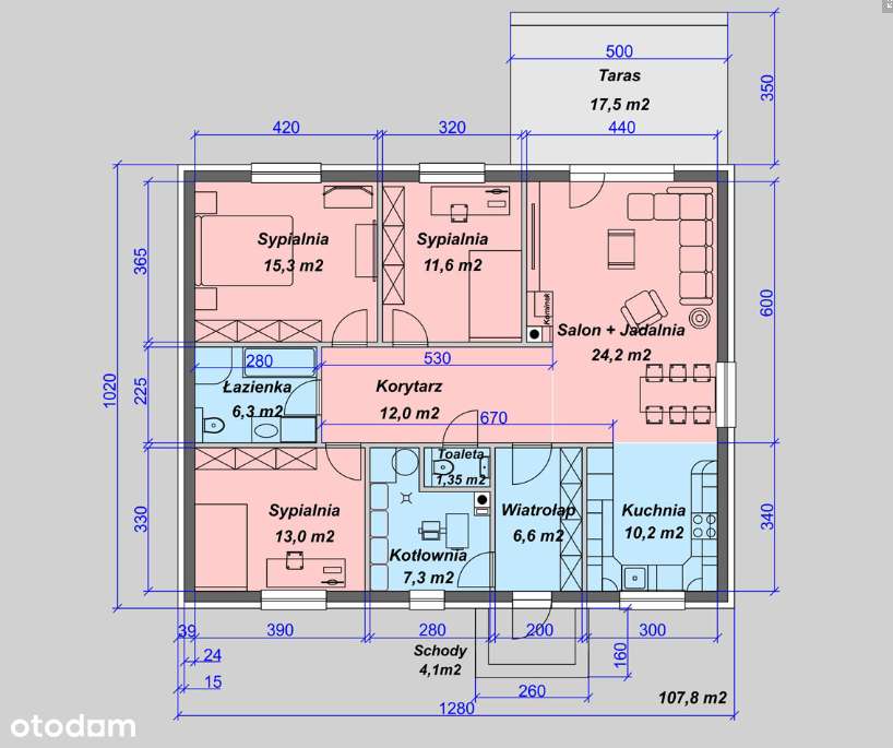 Działka budowlana, nowe domy wokół, MPZP, media, projekt - Pełny obrazek: 4/7